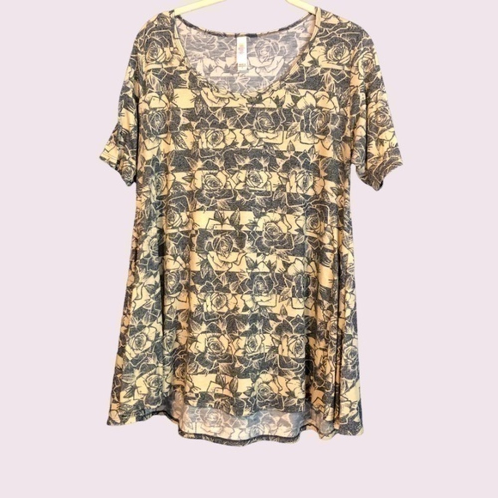 Lularoe Perfect with Rose Print, NWOT